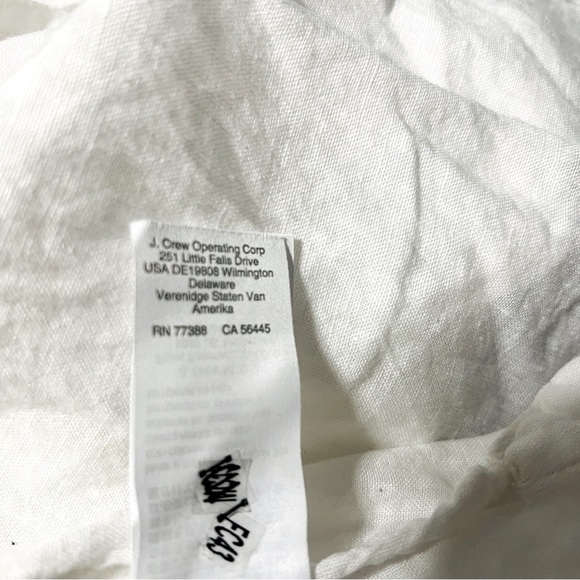 Baird Mcnutt J. Crew Women’s Medium Irish Linen White Button Down Business EUC - Picture 11 of 13